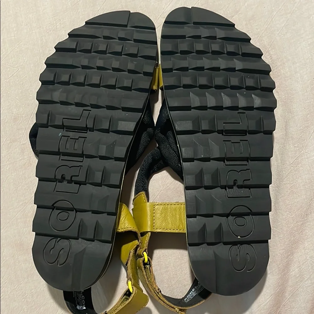 Sorel Yellow and Black Adventure Sandals - Picture 2 of 7